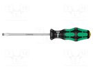 Screwdriver; slot; 6,0x1,0mm; Blade length: 125mm WERA