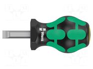 Screwdriver; slot; 8,0x1,2mm; STUBBY; Blade length: 24.5mm WERA