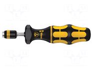Screwdriver: torque; 105mm; Holder: C6,3mm,E6,3mm; 1/4"; ESD WERA