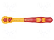 Rattle; insulated; Zyklop VDE; 222mm; 1kV; Teeth: 80; 3/8" WERA