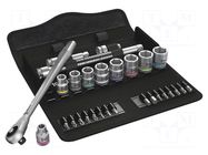 Wrench-set; socket spanner; 3/8"; Zyklop; 29pcs. WERA