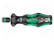 Screwdriver handle; Holder: C6,3mm; 1/4"; 146mm; max.14Nm WERA