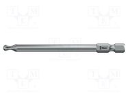 Screwdriver bit; spherical,Torx®; TX15; Overall len: 89mm WERA