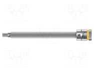 Socket; Hex Plus key,socket spanner; HEX 4mm; 1/4"; Zyklop WERA