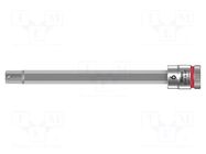 Socket; Hex Plus key,socket spanner; HEX 6mm; 1/4"; Zyklop WERA
