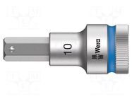 Socket; Hex Plus key,socket spanner; HEX 10mm; 1/2"; Zyklop WERA