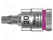 Socket; socket spanner,Torx®; TX20; 1/4"; 28mm; Zyklop WERA