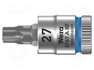 Socket; socket spanner,Torx®; Size: TX27; 1/4"; 28mm; Zyklop WERA
