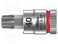 Socket; socket spanner,Torx®; TX40; 1/4"; 28mm; Zyklop WERA