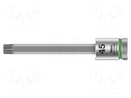 Socket; socket spanner,Torx®; Size: TX45; 3/8"; 100mm; Zyklop WERA