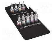 Wrench-set; socket spanner; Torx®; Chrom-vanadium steel; 1/2" WERA