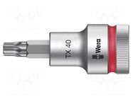 Socket; socket spanner,Torx®; Size: TX40; 1/2"; 60mm; Zyklop WERA
