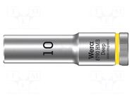 Socket; 6-angles,socket spanner; HEX 10mm; 3/8"; 8790 HMB Deep WERA