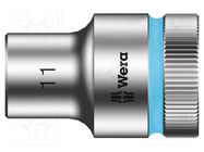 Socket; 6-angles,socket spanner; HEX 11mm; 1/2"; 37mm; Zyklop WERA