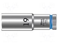 Socket; 6-angles,socket spanner; HEX 19mm; 1/2"; 8790 HMC Deep WERA