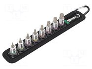 Wrench-set; hex key,socket bits; Mounting: 1/4"; 28mm WERA