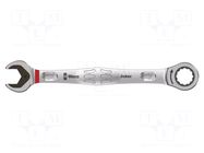 Wrench; combination spanner,with ratchet; 17mm WERA