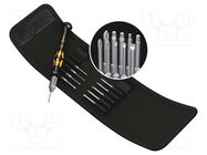 Kit: screwdrivers; hex key,Phillips,slot,Torx®; 120mm; ESD; case WERA