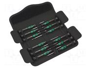 Kit: screwdrivers; precision; hex key,Phillips,slot,Torx®; case WERA