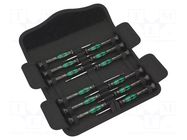 Precision; hex key,Phillips,slot,Torx®; tool steel; case; 12pcs. WERA