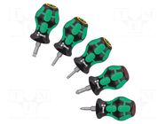 Kit: screwdrivers; Phillips,slot; STUBBY; 5pcs. WERA