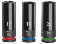 Wrench-set; 6-angles,socket spanner,impact; 1/2"; 85mm; 3pcs. WERA