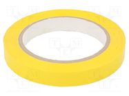 Tape: electrical insulating; W: 15mm; L: 66m; Thk: 0.06mm; yellow H-OLD