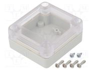 Enclosure: multipurpose; X: 60mm; Y: 65mm; Z: 28mm; Ritec; light grey HAMMOND