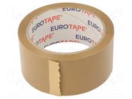 Packing tapes; L: 60m; Width: 48mm; brown; synthetic caoutchouc EUROTAPE