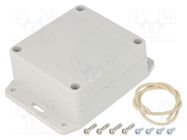 Enclosure: multipurpose; X: 80mm; Y: 85mm; Z: 40mm; with fixing lugs HAMMOND