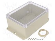 Enclosure: multipurpose; X: 125mm; Y: 165mm; Z: 75mm; Ritec; ABS; IP65 HAMMOND