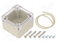 Enclosure: multipurpose; X: 50mm; Y: 52mm; Z: 35mm; Ritec; ABS; beige HAMMOND