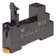 RELAY SOCKET, 10A, 5 PIN, DIN RAIL