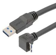 USB CABLE, 3.0 A PLUG-R/A MICRO B PLUG