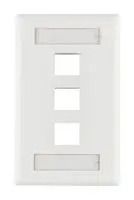FACEPLATE, 3PORT, ABS, WHITE
