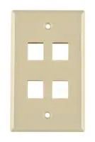 FACEPLATE, 4PORT, ABS, IVORY