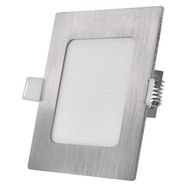 LED recessed luminaire NEXXO, square, silver, 7W, with change CCT, EMOS