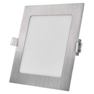 LED recessed luminaire NEXXO, square, silver, 12.5W, with change CCT, EMOS