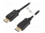 Cable; DisplayPort 1.2,HDCP 2.2; DisplayPort plug,both sides Goobay