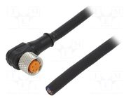 Connection lead; M8; PIN: 4; angled; 10m; plug; 50VAC; 4A; 0800; PVC LUTRONIC