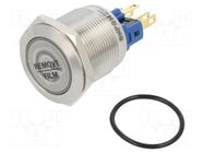 Switch: vandal resistant; Pos: 2; SPST-NO; 2A/36VDC; IP65; OFF-ON ONPOW