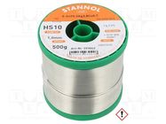Soldering wire; tin; Sn95,5Ag3,8Cu0,7; 1mm; 0.5kg; lead free; reel STANNOL