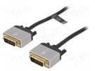 Cable; DVI-D (24+1) plug,both sides; PVC; Len: 1.5m; black Goobay