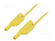 Test lead; 32A; banana plug 4mm,both sides; Len: 1.5m; yellow SCHÜTZINGER