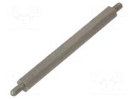 Screwed spacer sleeve; 55mm; Ext.thread: M3; hexagonal DREMEC