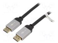 Cable; DisplayPort plug,both sides; PVC; Len: 3m; black; Core: Cu Goobay