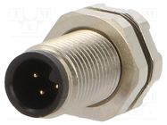 Connector: M5; socket; 707; male; PIN: 3; unshielded; gold-plated; 1A BINDER