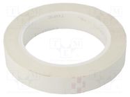Tape: electrical insulating; W: 19mm; L: 66m; Thk: 0.063mm; white 3M