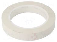 Tape: electrical insulating; W: 19mm; L: 66m; Thk: 0.063mm; white 3M