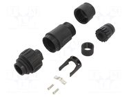 Connector: circular; plug; for cable; PIN: 7; male; w/o contacts AMPHENOL